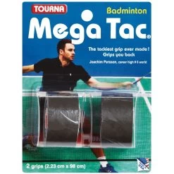 Tourna Overgrip Mega Tac Badminton Schwarz 2er