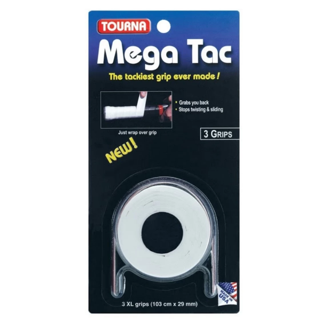 Tourna Overgrip Mega Tac Weiss 3er 3 Tourna Overgrip Mega Tac Weiss 3er