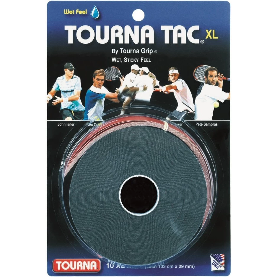 Tourna Overgrip Tac XL 0.55mm Schwarz 10er 3 Tourna Overgrip Tac XL 0.55mm Schwarz 10er