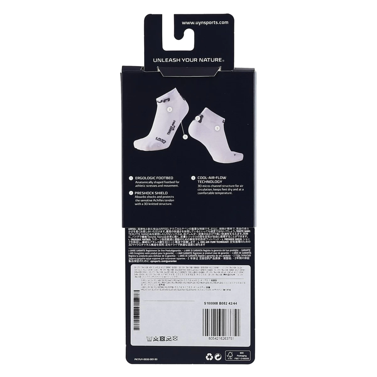 UYN Laufsocke Trainer Ankle Schwarz Herren - 1 Paar 10 UYN Laufsocke Trainer Ankle Schwarz Herren - 1 Paar – Bild 8