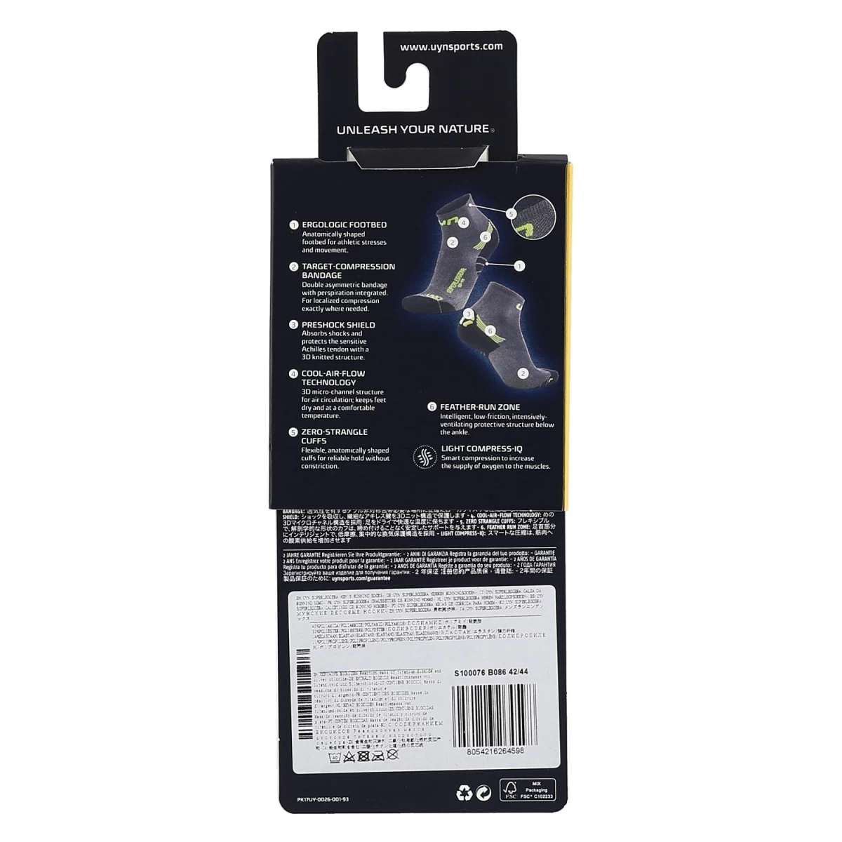 UYN Laufsocke Superleggera Schwarz/grau Herren - 1 Paar 10 UYN Laufsocke Superleggera Schwarz/grau Herren - 1 Paar – Bild 8