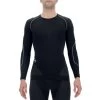 UYN Langarmshirt Evolutyon Round-Neck Enganliegend Unterwäsche Schwarz/anthrazit Herren -Sportausrüstung UYN U100006 B472 Evolutyon Langarmshirt 750x750 1