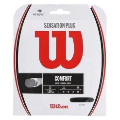 Wilson Tennissaite Sensation Plus (Komfort+Kontrolle) Schwarz 12m Set
