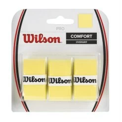Wilson Overgrip Pro 0.6mm (Komfort/glatt/leicht Haftend) Gelb 3er