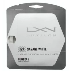 Luxilon Tennissaite Savage 1.27 (Haltbarkeit+Spin) Weiss 12m Set