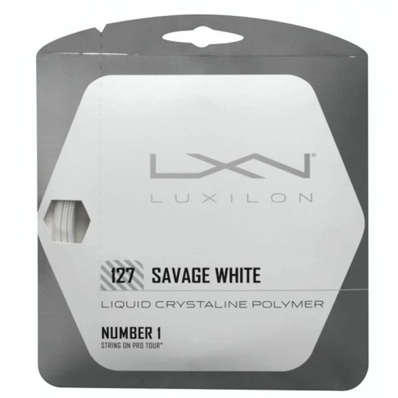 Luxilon Tennissaite Savage 1.27 (Haltbarkeit+Spin) Weiss 12m Set 3 Luxilon Tennissaite Savage 1.27 (Haltbarkeit+Spin) Weiss 12m Set