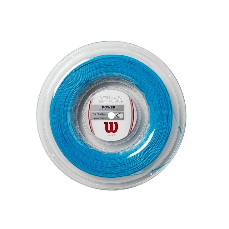 Wilson Tennissaite Synthetic Gut Power 1.30 (Allround+Power) Blau 200m Rolle 3 Wilson Tennissaite Synthetic Gut Power 1.30 (Allround+Power) Blau 200m Rolle