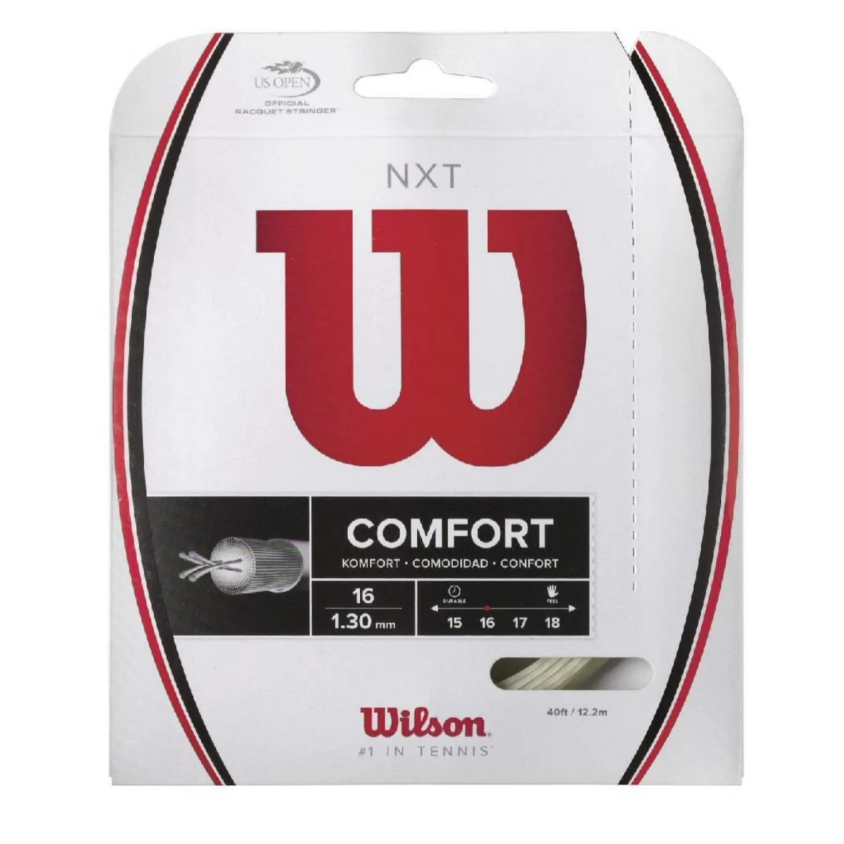 Besaitung Mit Tennissaite Wilson NXT (Armschonung+Touch) Natur 3 Besaitung Mit Tennissaite Wilson NXT (Armschonung+Touch) Natur
