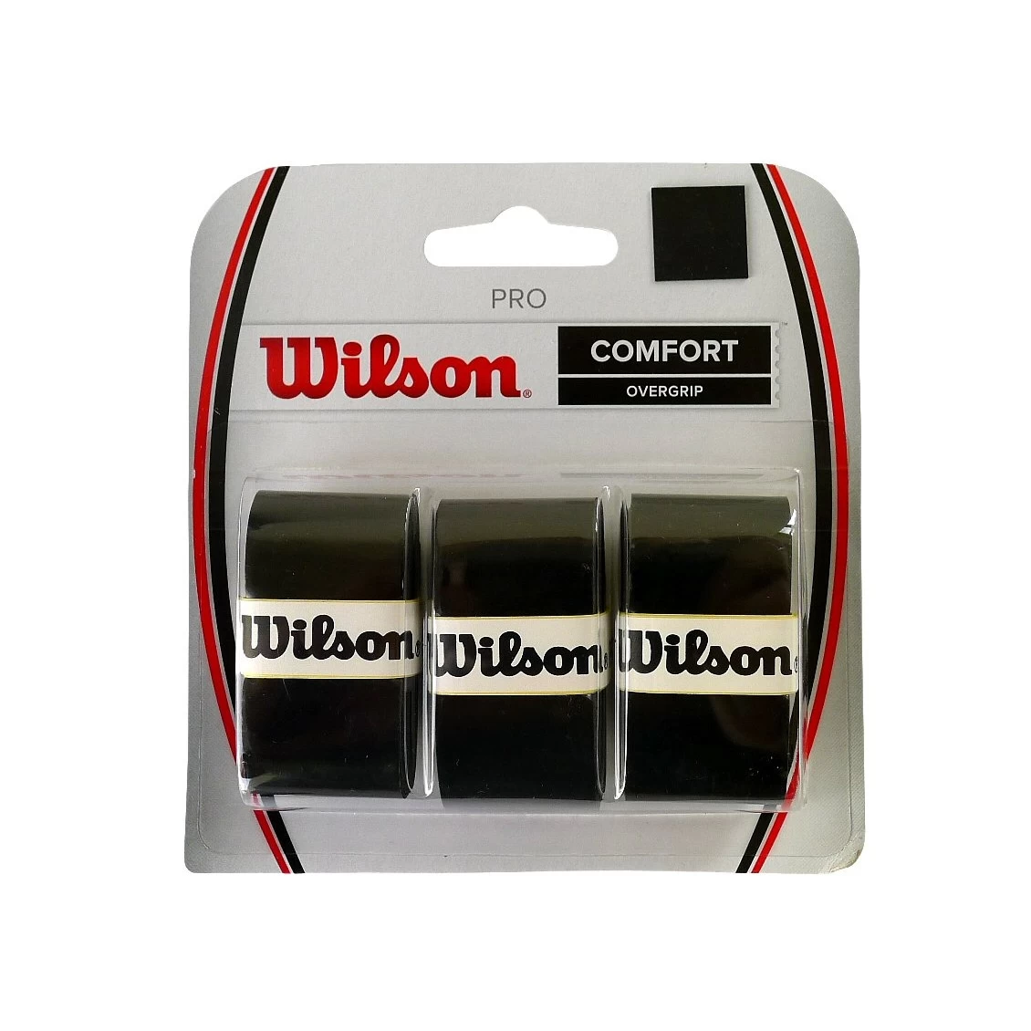 Wilson Overgrip Pro 0.6mm (Komfort/glatt/leicht Haftend) Schwarz 3er 3 Wilson Overgrip Pro 0.6mm (Komfort/glatt/leicht Haftend) Schwarz 3er