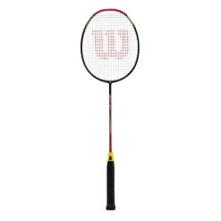 Wilson Badmintonschläger Recon 370 (flexibel, Kopflastig) Schwarz/rot - Besaitet - -Sportausrüstung Wilson WR041110H Recon 370 Badmintonschlaeger202 1200x1200 1