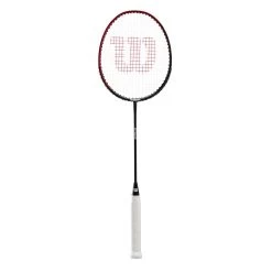 Wilson Badmintonschläger Strike (grifflastig, Mittel) Schwarz - Besaitet - -Sportausrüstung Wilson WR091810H Striker Badmintonschaeger202 1200x1200 1