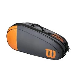 Wilson Tennis-Racketbag Team (Schlägertasche, 2 Hauptfächer) Grau/orange 6er 5 Wilson Tennis-Racketbag Team (Schlägertasche, 2 Hauptfächer) Grau/orange 6er -Sportausrüstung Wilson WR8009801 Team 6PK Bag201 1200x1200 1