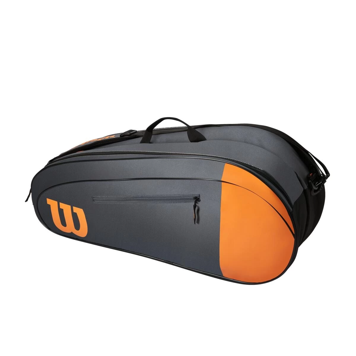 Wilson Tennis-Racketbag Team (Schlägertasche, 2 Hauptfächer) Grau/orange 6er 3 Wilson Tennis-Racketbag Team (Schlägertasche, 2 Hauptfächer) Grau/orange 6er