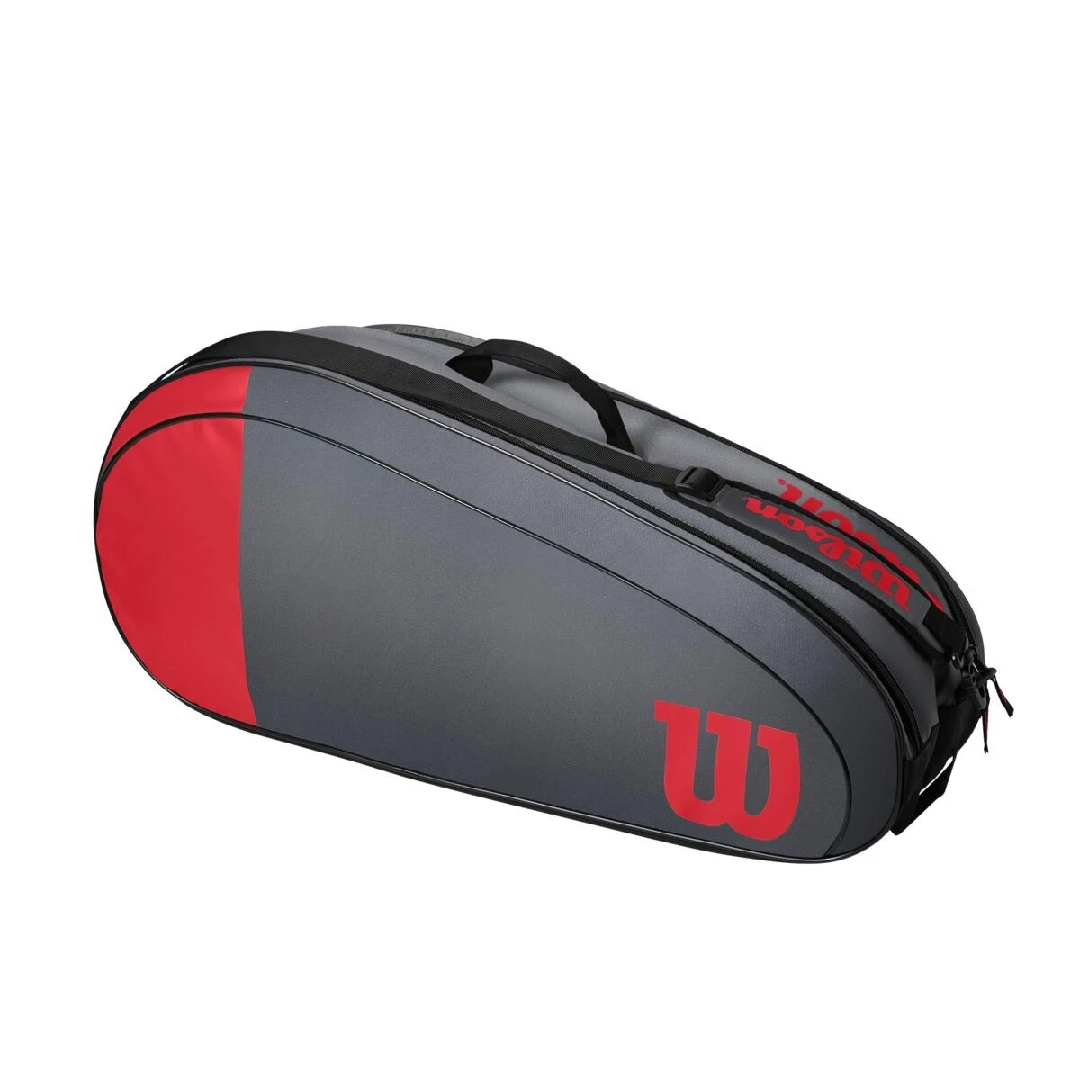 Wilson Tennis-Racketbag (Schlägertasche, 2 Hauptfächer) Team Grau/rot 6er 4 Wilson Tennis-Racketbag (Schlägertasche, 2 Hauptfächer) Team Grau/rot 6er – Bild 2