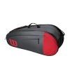 Wilson Tennis-Racketbag (Schlägertasche, 2 Hauptfächer) Team Grau/rot 6er -Sportausrüstung Wilson WR8009803 Team 6PK Bag GY202 1200x1200 1