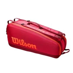 Wilson Tennis-Racketbag Tour (Schlägertasche, 2 Hauptfächer) Rot 6er -Sportausrüstung Wilson WR8011302 2 TOUR 6PK203 1200x1200 1