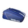 Wilson Tennis-Racketbag Super Tour Roland Garros (Schlägertasche, 3 Hauptfächer) Navyblau 15er -Sportausrüstung Wilson WR8018101 RG Super Tour 15 Tasche201 1200x1200 1