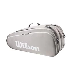 Wilson Tennis-Racketbag Tour (Schlägertasche, 2 Hauptfächer) 2023 Steingrau 12er -Sportausrüstung Wilson WR8022001 Tour 12PK Schlaegertasche203 1200x1200 1