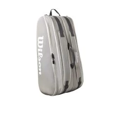 Wilson Tennis-Racketbag Tour (Schlägertasche, 2 Hauptfächer) 2023 Steingrau 12er -Sportausrüstung Wilson WR8022001 Tour 12PK Schlaegertasche204 1200x1200 1