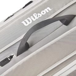 Wilson Tennis-Racketbag Tour (Schlägertasche, 2 Hauptfächer) 2023 Steingrau 12er -Sportausrüstung Wilson WR8022001 Tour 12PK Schlaegertasche205 1200x1200 1