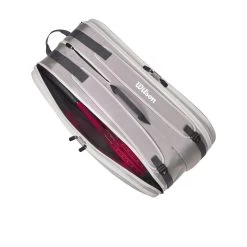 Wilson Tennis-Racketbag Tour (Schlägertasche, 2 Hauptfächer) 2023 Steingrau 12er -Sportausrüstung Wilson WR8022001 Tour 12PK Schlaegertasche209 1200x1200 1