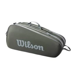 Wilson Tennis-Racketbag Tour (Schlägertasche, 2 Hauptfächer) 2023 Dunkelgrün 6er -Sportausrüstung Wilson WR8022501 Tour 6PK Tasche202 1200x1200 1