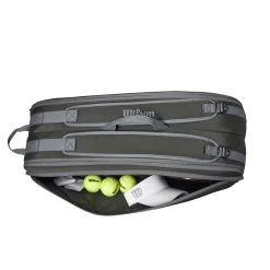 Wilson Tennis-Racketbag Tour (Schlägertasche, 2 Hauptfächer) 2023 Dunkelgrün 6er -Sportausrüstung Wilson WR8022501 Tour 6PK Tasche206 1200x1200 1