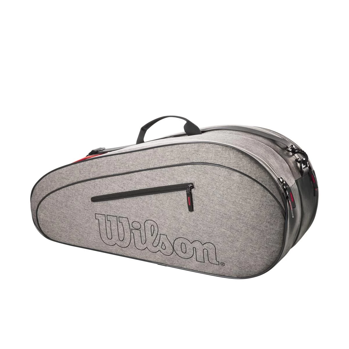 Wilson Tennis-Racketbag (Schlägertasche, 2 Hauptfächer) Team 2023 Grau 6er 3 Wilson Tennis-Racketbag (Schlägertasche, 2 Hauptfächer) Team 2023 Grau 6er