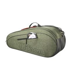 Wilson Tennis-Racketbag (Schlägertasche, 2 Hauptfächer) Team 2023 Dunkelgrün 6er -Sportausrüstung Wilson WR8022701 Team 6PK Heather tasche206 1200x1200 1