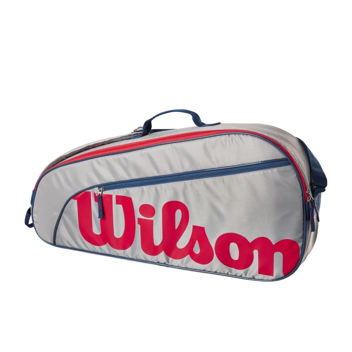 Wilson Tennis-Racketbag Kinder/Junior (Schlägertasche, 1 Hauptfach) 2023 Grau 3er 3 Wilson Tennis-Racketbag Kinder/Junior (Schlägertasche, 1 Hauptfach) 2023 Grau 3er