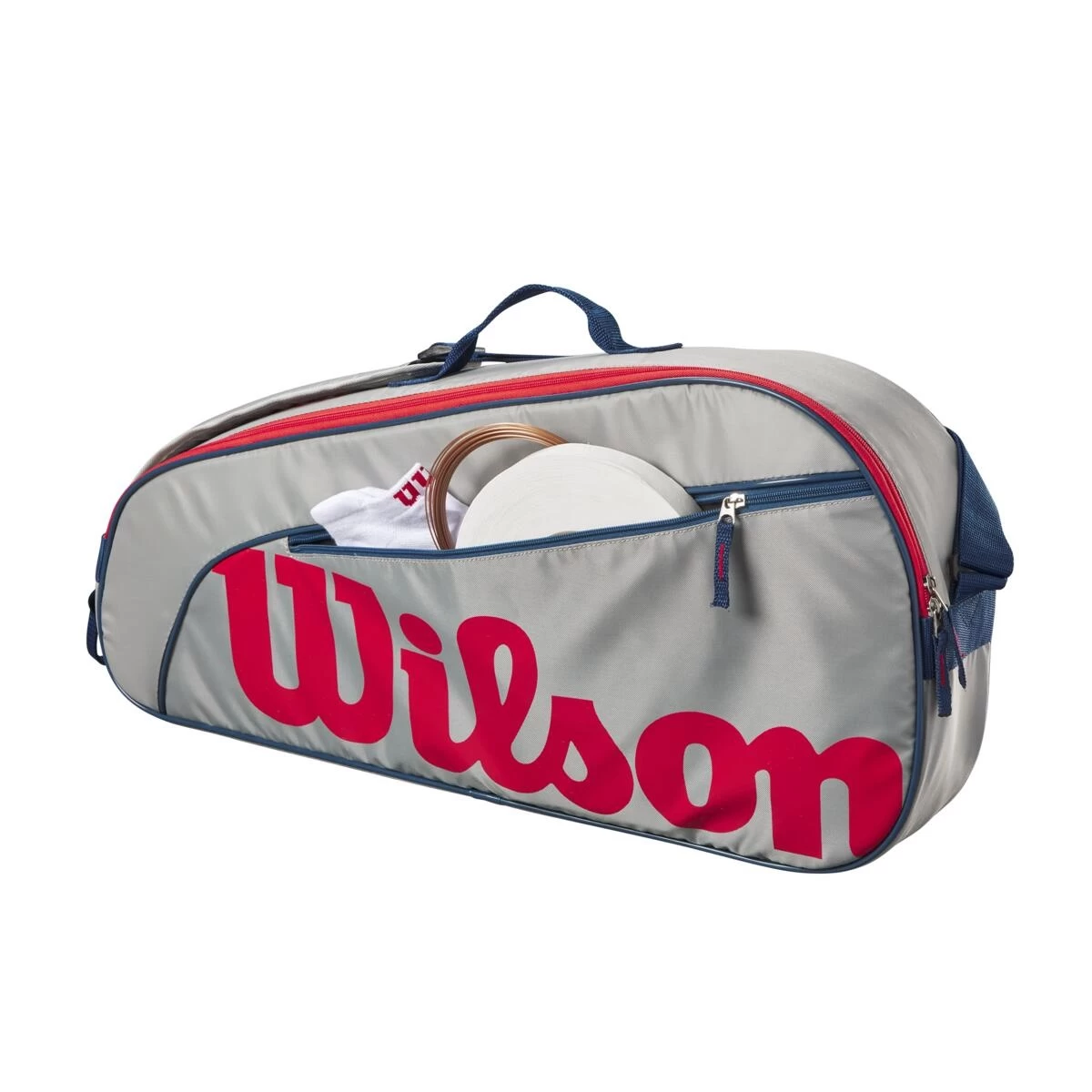Wilson Tennis-Racketbag Kinder/Junior (Schlägertasche, 1 Hauptfach) 2023 Grau 3er 6 Wilson Tennis-Racketbag Kinder/Junior (Schlägertasche, 1 Hauptfach) 2023 Grau 3er – Bild 4