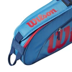 Wilson Tennis-Racketbag Kinder/Junior (Schlägertasche, 1 Hauptfach) 2023 Blau 3er -Sportausrüstung Wilson WR8023902 3PK Tasche204 1200x1200 1