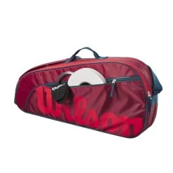 Wilson Tennis-Racketbag Kinder/Junior (Schlägertasche, 1 Hauptfach) 2023 Rot 3er -Sportausrüstung Wilson WR8023903 3PK Tasche203 1200x1200 1
