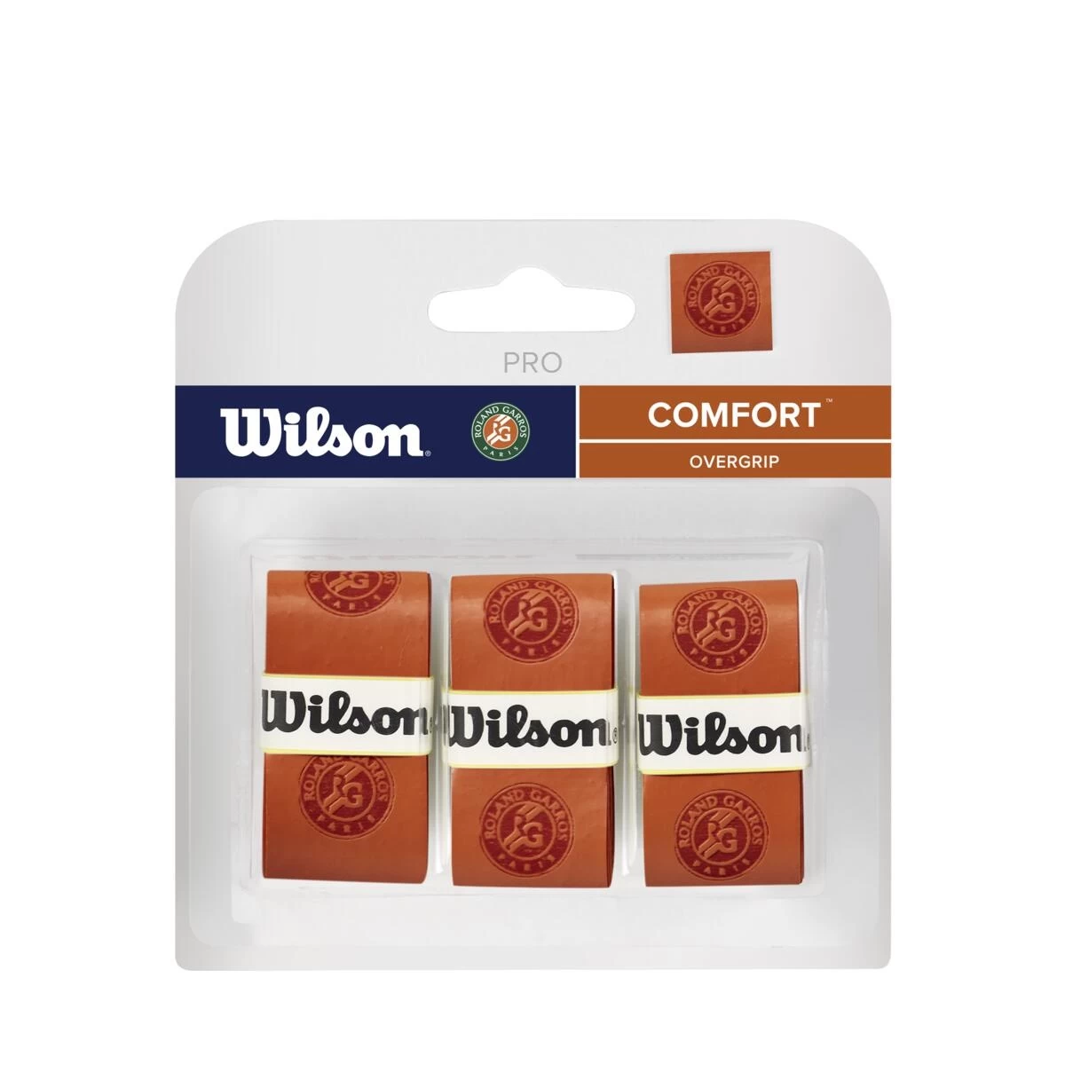 Wilson Overgrip Pro Roland Garros 0.6mm (Komfort/glatt/leicht Haftend) Orange 3er 3 Wilson Overgrip Pro Roland Garros 0.6mm (Komfort/glatt/leicht Haftend) Orange 3er