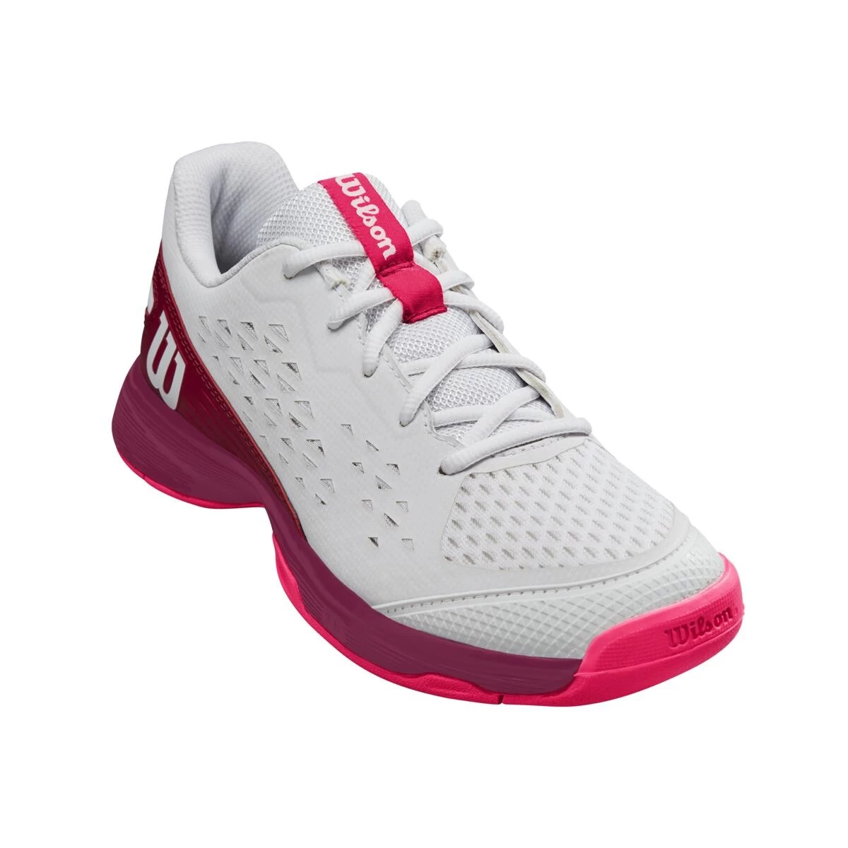 Wilson Tennisschuhe Rush Pro L Allcourt 2023 Weiss/weinrot Kinder 3 Wilson Tennisschuhe Rush Pro L Allcourt 2023 Weiss/weinrot Kinder
