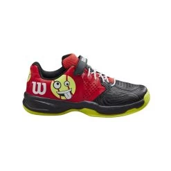 Wilson Tennisschuhe Kaos Emo Klett Allcourt 2023 Schwarz/rot Kleinkinder -Sportausrüstung Wilson WRS330430 Kaos Emo K WilsonRed Schuh203 1200x1200 1