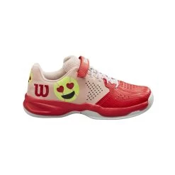 Wilson Tennisschuhe Kaos Emo Klett Allcourt 2023 Rot/rose Kleinkinder -Sportausrüstung Wilson WRS330440 Kaos Emo K Infrared Schuh201 1200x1200 1