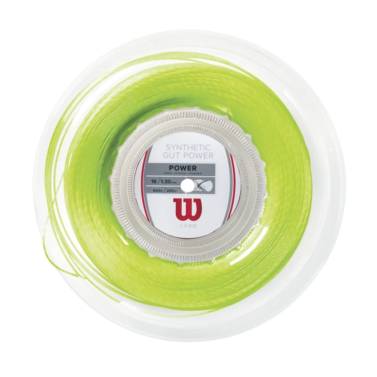 Wilson Tennissaite Synthetic Gut Power 1.30 (Allround+Power) Limegrün 200m Rolle 3 Wilson Tennissaite Synthetic Gut Power 1.30 (Allround+Power) Limegrün 200m Rolle
