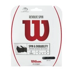 Wilson Tennissaite Revolve Spin (Spin+Haltbarkeit) Schwarz 12m Set