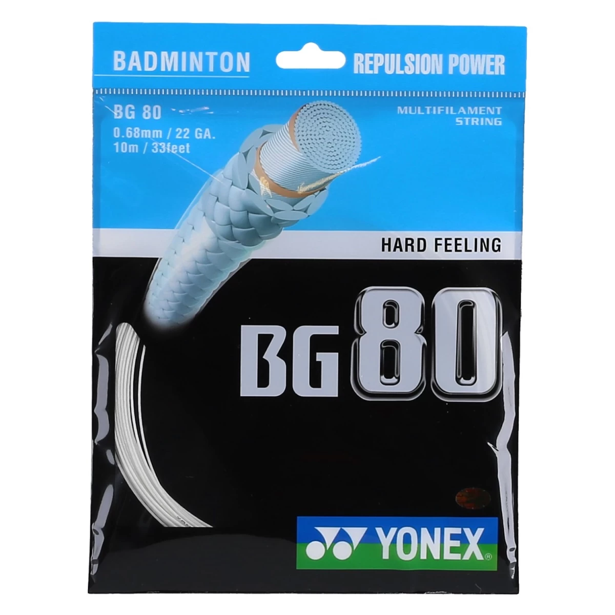 Yonex Badmintonsaite BG80 (Kontrolle+Touch) Weiss 10m Set 3 Yonex Badmintonsaite BG80 (Kontrolle+Touch) Weiss 10m Set