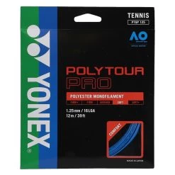 YONEX Besaitung Mit Tennissaite Poly Tour Pro (Haltbarkeit+Touch) Blau
