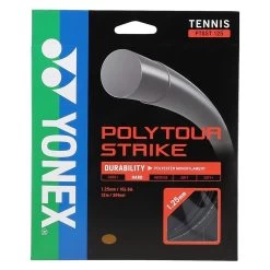 YONEX Besaitung Mit Tennissaite Poly Tour Strike (Haltbarkeit+Kontrolle) Schwarz