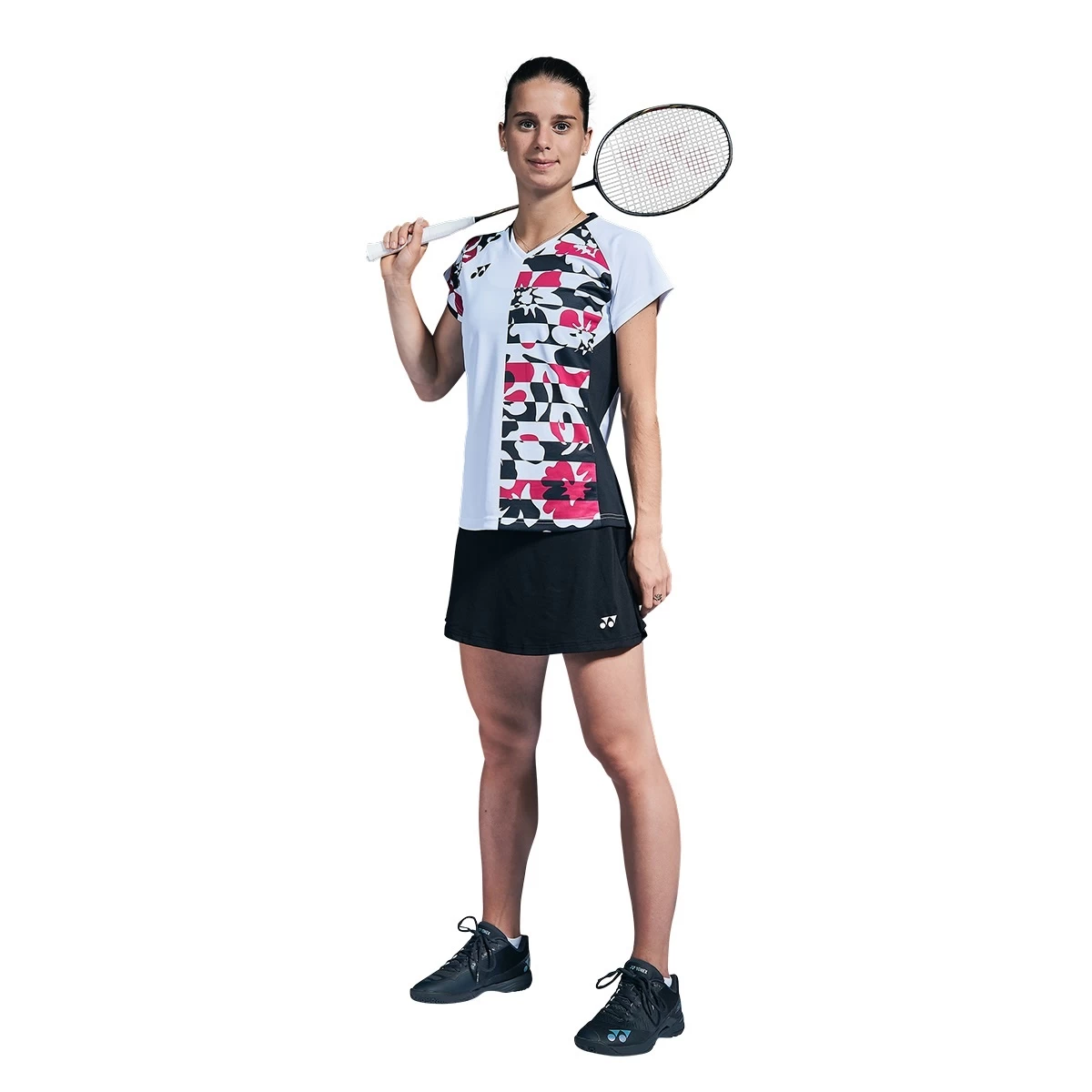 Yonex Badminton-Shirt V-Neck Tournament (offizielles Shirt Der Nationalmannschaft) 2023 Weiss Damen 5 Yonex Badminton-Shirt V-Neck Tournament (offizielles Shirt Der Nationalmannschaft) 2023 Weiss Damen – Bild 3