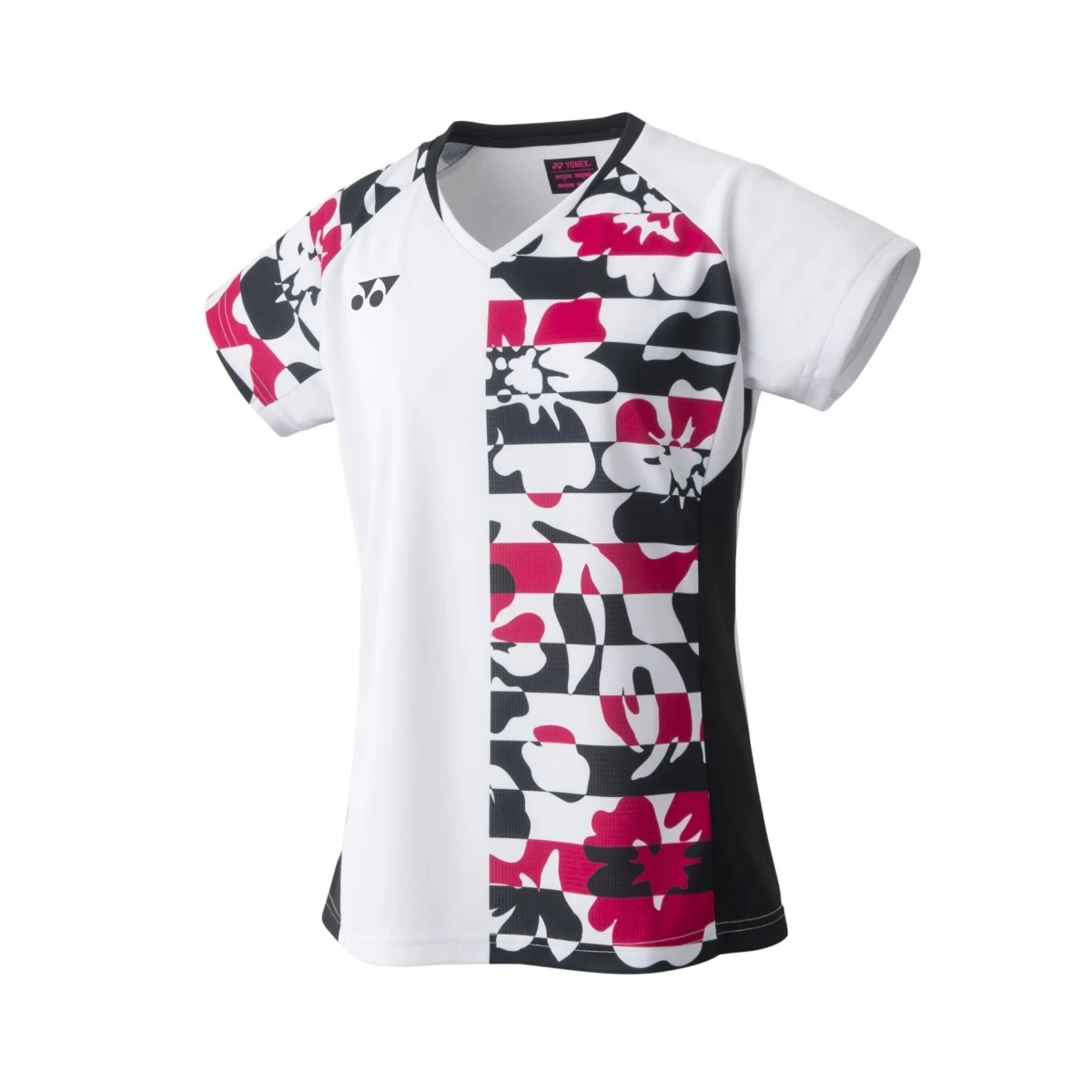 Yonex Badminton-Shirt V-Neck Tournament (offizielles Shirt Der Nationalmannschaft) 2023 Weiss Damen 3 Yonex Badminton-Shirt V-Neck Tournament (offizielles Shirt Der Nationalmannschaft) 2023 Weiss Damen