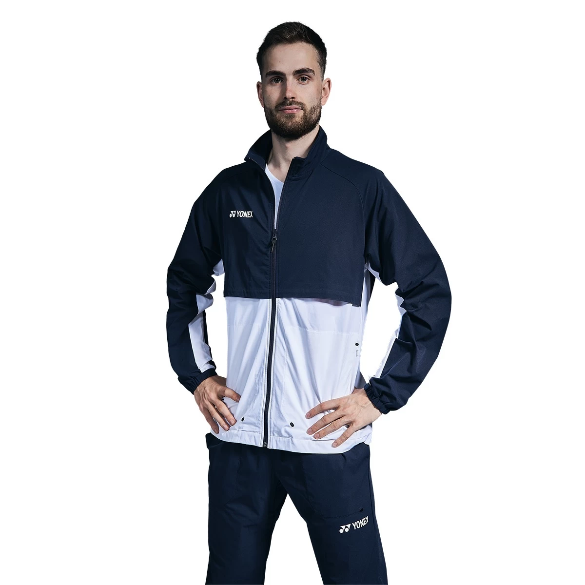 Yonex Trainingsjacke Club Team 2023 Navyblau/weiss Herren 6 Yonex Trainingsjacke Club Team 2023 Navyblau/weiss Herren – Bild 4