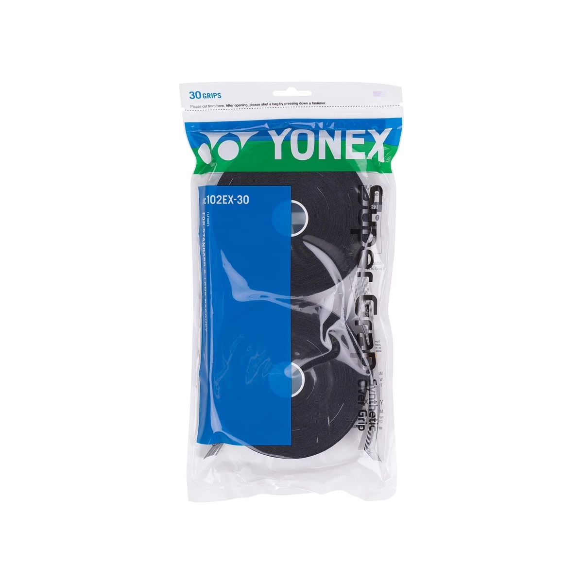 Yonex Overgrip Super Grap 0.6mm (Komfort/glatt/leicht Haftend) Schwarz 30er Clip-Beutel 3 Yonex Overgrip Super Grap 0.6mm (Komfort/glatt/leicht Haftend) Schwarz 30er Clip-Beutel