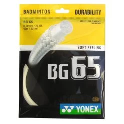 Yonex Badmintonsaite BG65 (Allround+Haltbarkeit) Natur 10m Set