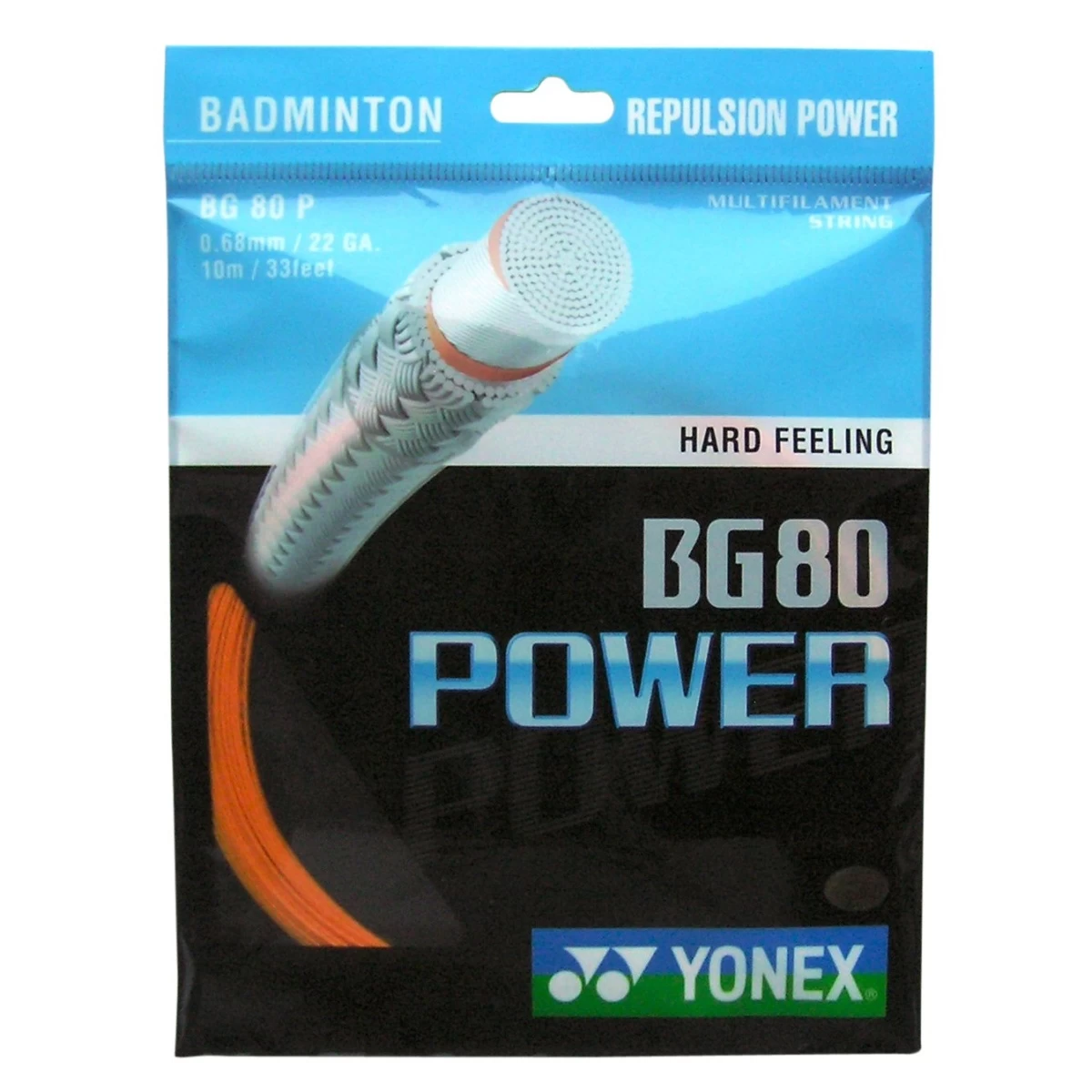 Yonex Badmintonsaite BG 80 Power (Power+Touch) Orange 10m Set 3 Yonex Badmintonsaite BG 80 Power (Power+Touch) Orange 10m Set
