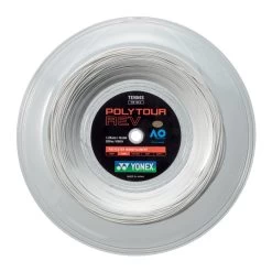 Yonex Tennissaite Poly Tour Rev (Polyester/achteckig) Weiss 200m Rolle