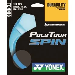 Besaitung Mit Tennissaite Yonex Poly Tour Spin (Haltbarkeit+Spin) Schwarz